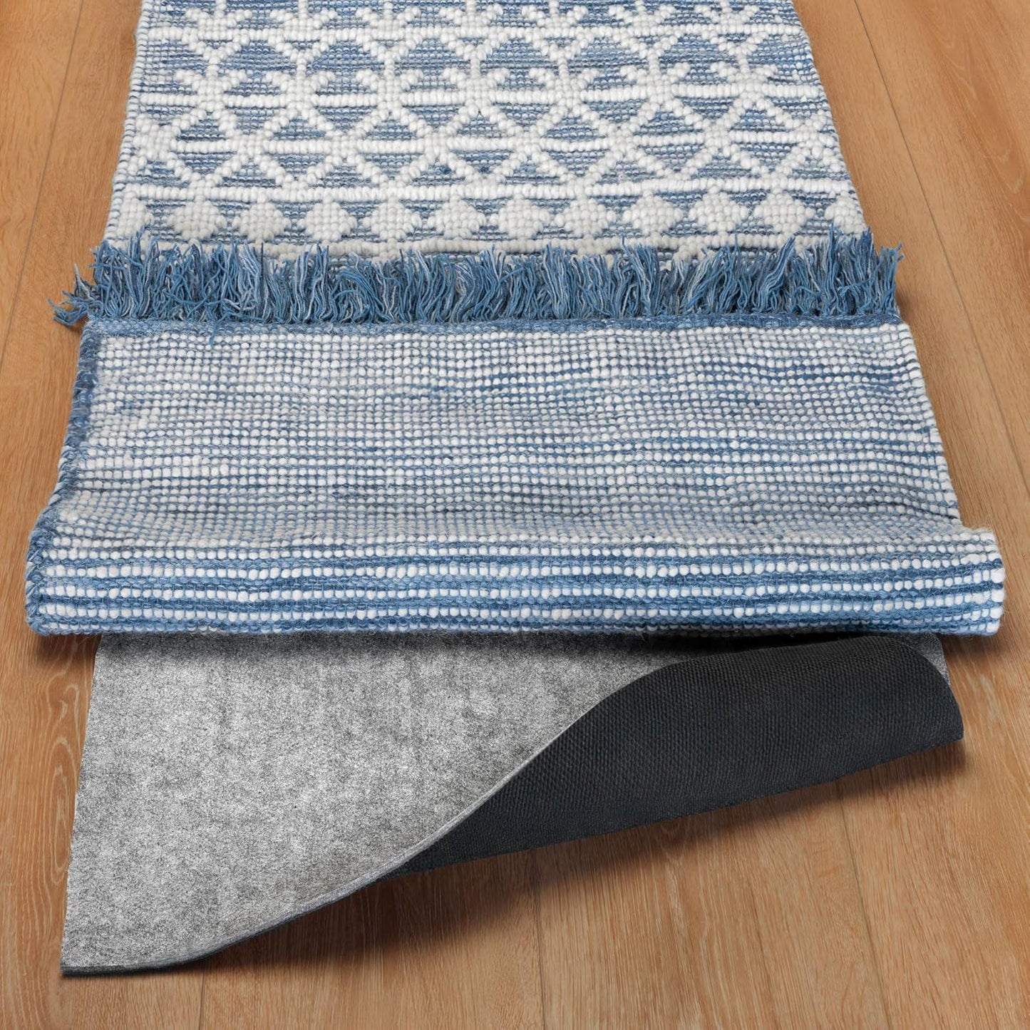RUGPADUSA - Dual Surface - 2'x7' - 1/8" Thick - Felt + Rubber - Non-Slip Backing Rug Pad - Adds Low-Profile Comfort and Protection