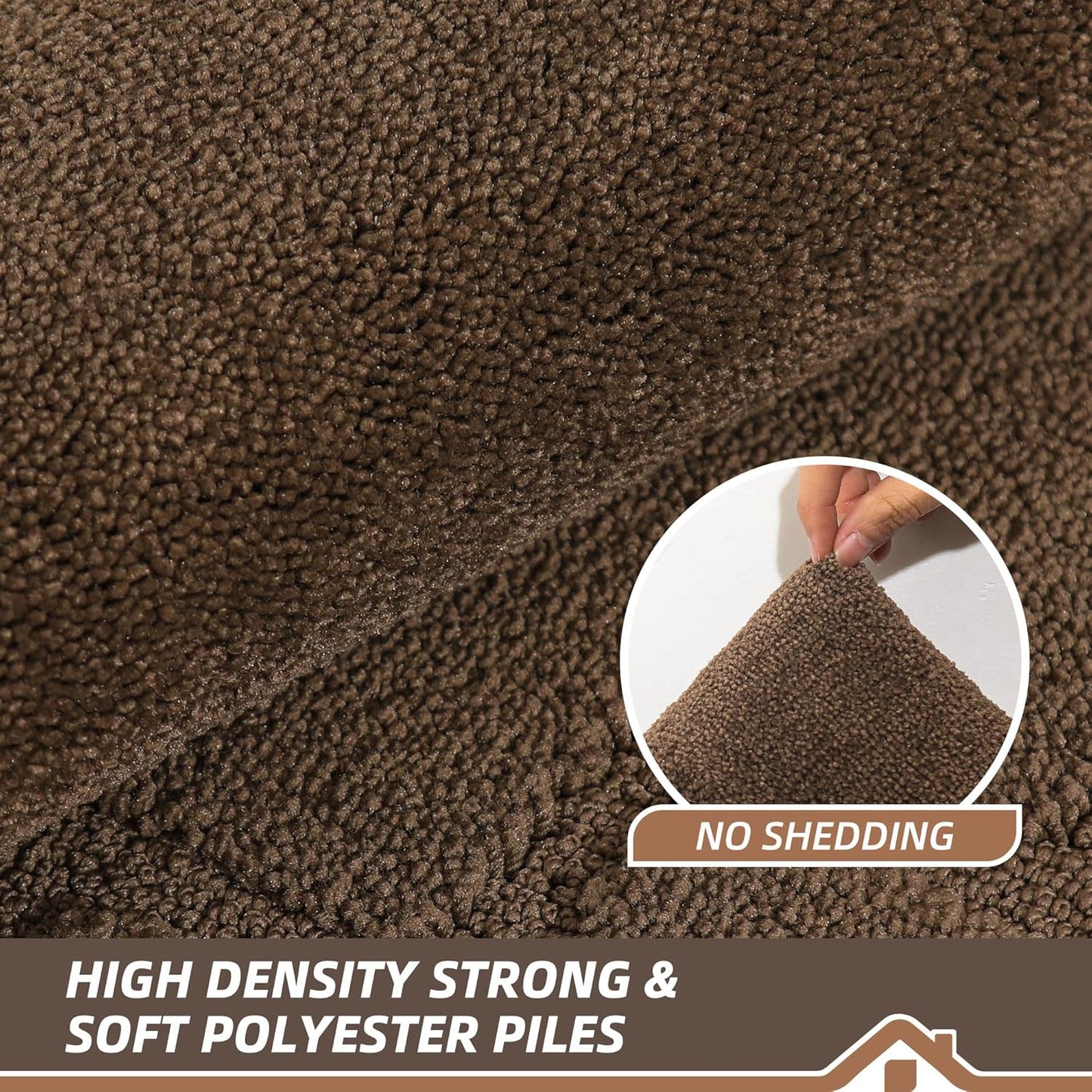 BEQHAUSE Door Mat 36" x 60", Non-Slip Door Mats Indoor Entryway Rugs Washable Low-Profile Absorbent and Stain Resist Floor Mats, Dog Door Mat for Front Back Door, Muddy Wet Shoes & Paws, Brown