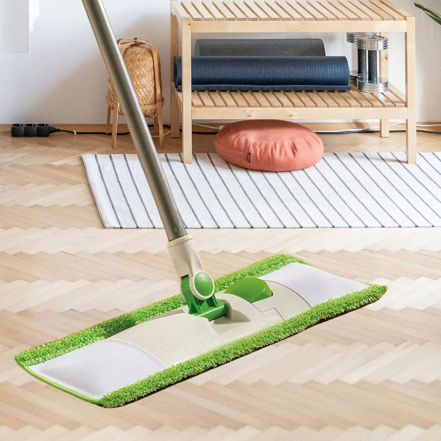6 Pack Replacement Microfiber Hardwood Floor Mop Refill Compatible with 3M Scotch-Brite M-005 Floor Mop Wet/Dry Use