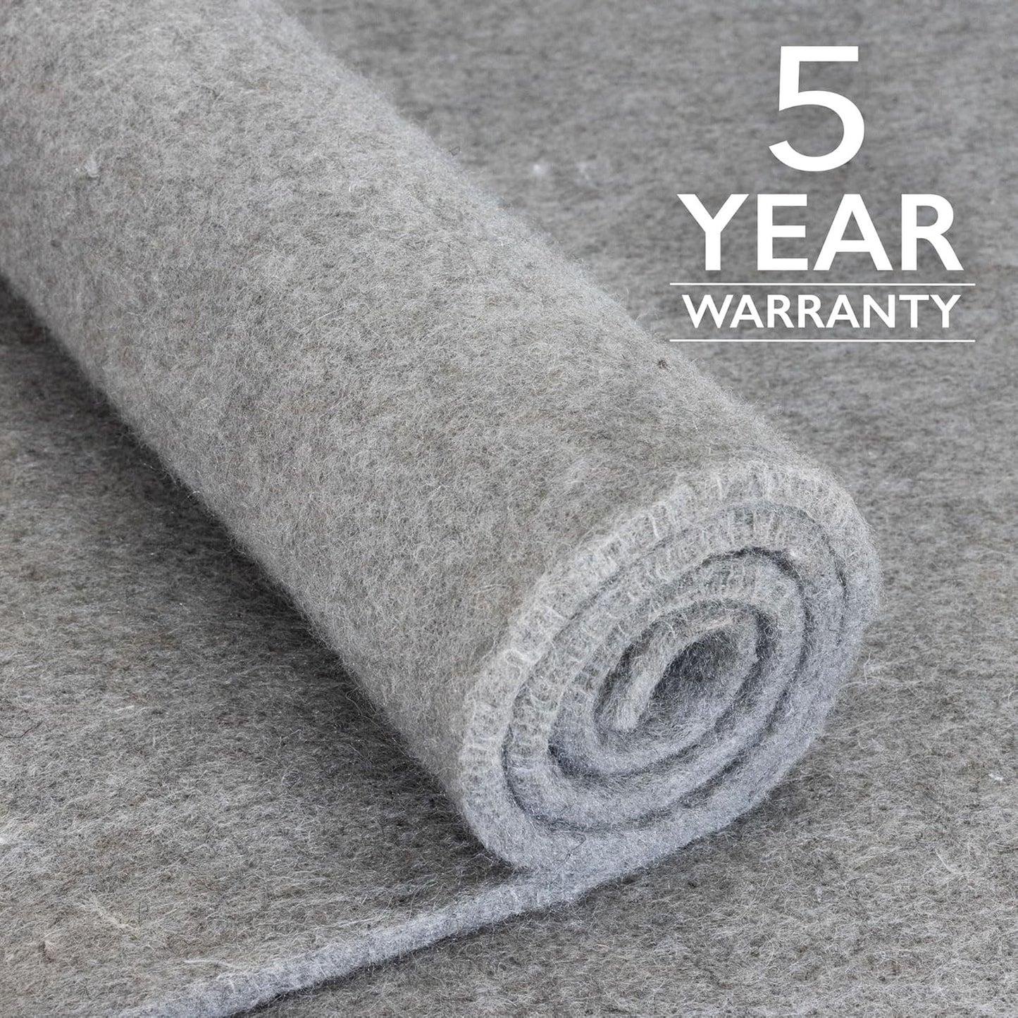 RUGPADUSA - Eco-Plush - 10'x14' - 1/4" Thick - 100% Felt - Premium Cushioned Rug Pad - Available in 3 Thicknesses, Many Custom Sizes