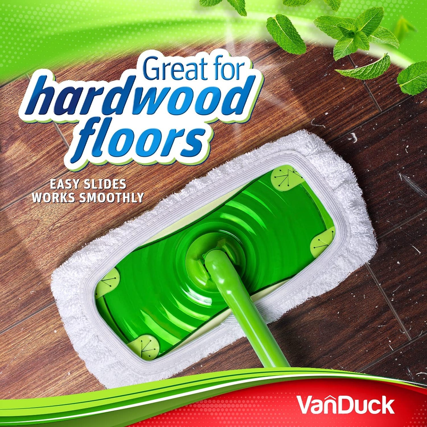 VanDuck Reusable 100% Cotton Mop Pads Compatible with Swiffer Sweeper (8-Pack), Terry Cloth Mop Covers Washable for Wet Mopping and Floor Cleaning (Handle is Not Included)