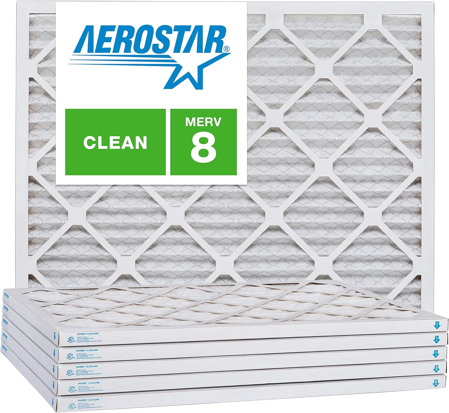 Aerostar Air Filters 30x36x1 MERV 8,Healthier Air For Your Home, 30" x 36" x 3/4", Box of 6