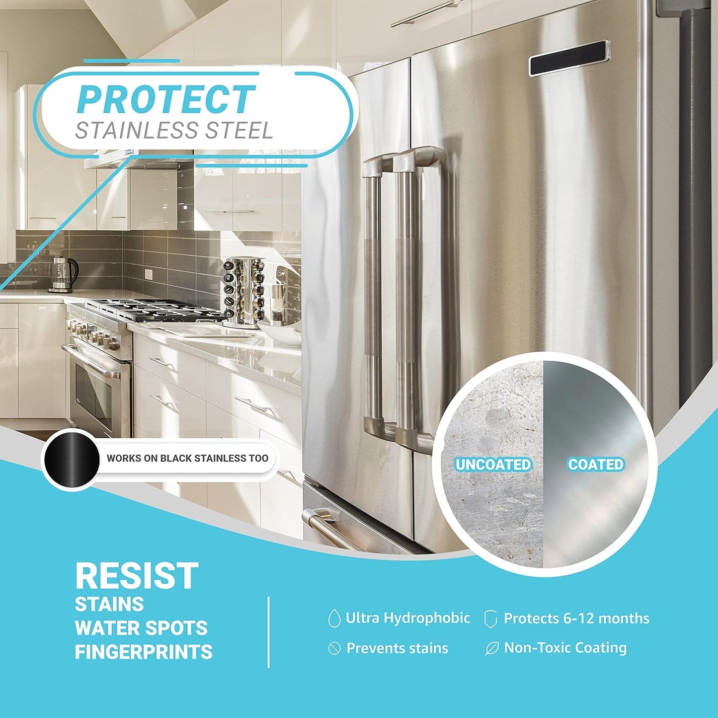 Lifeproof 2-Pack Ceramic Coating Spray Kit - Shine, Seal & Protect Kitchen & Bath Surfaces, Repels Stains & Grime