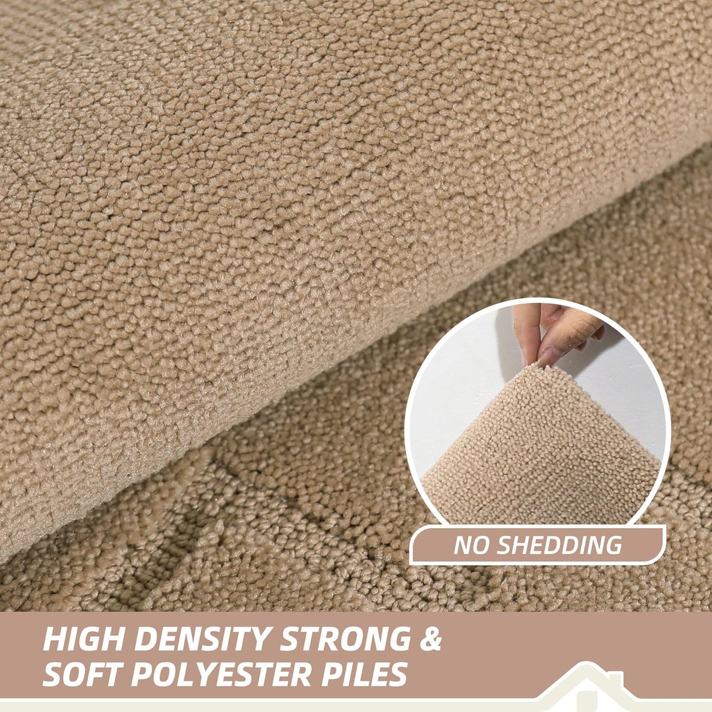 BEQHAUSE Door Mat 24" x 60", Non-Slip Door Mats Indoor Entryway Rugs Washable Low-Profile Absorbent and Stain Resist Floor Mats, Dog Door Mat for Front Back Door, Muddy Wet Shoes & Paws, Beige