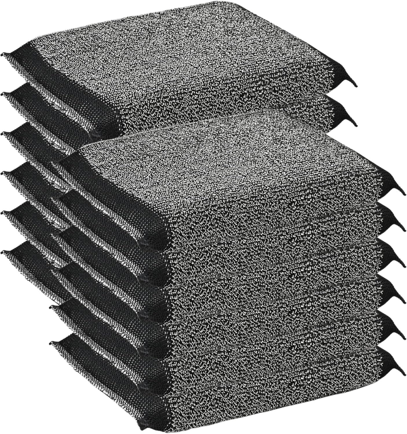 Steel Wool Scrub Sponges Kitchen, Reusable Dish Scrubber Sponge, for Pots, Pans, Gentle and Scratch Free - 12 Pack Black